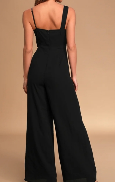 Lulu's Boardwalk Breeze Black Sleeveless Wide-Leg Jumpsuit - Picture 12 of 12